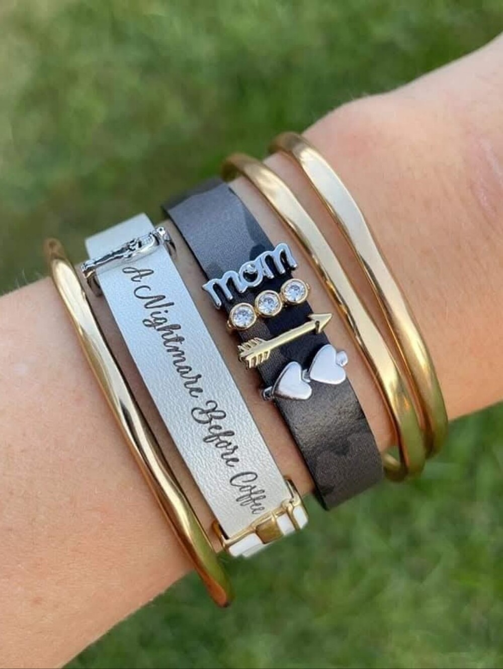 Keep Collective Black Camo/silver Bracelet NWT